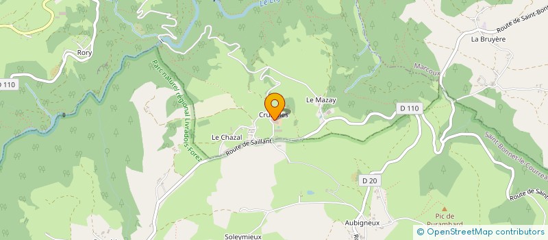 localisation de l'entreprise SAINT GEORGES EN COUZAN 2019  SAINT-GEORGES-EN-COUZAN