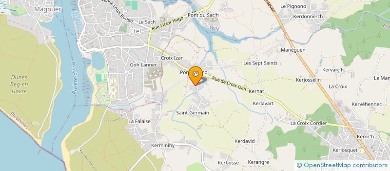 localisation de l'entreprise SAINT GERMAIN ET COMPAGNIE  ERDEVEN