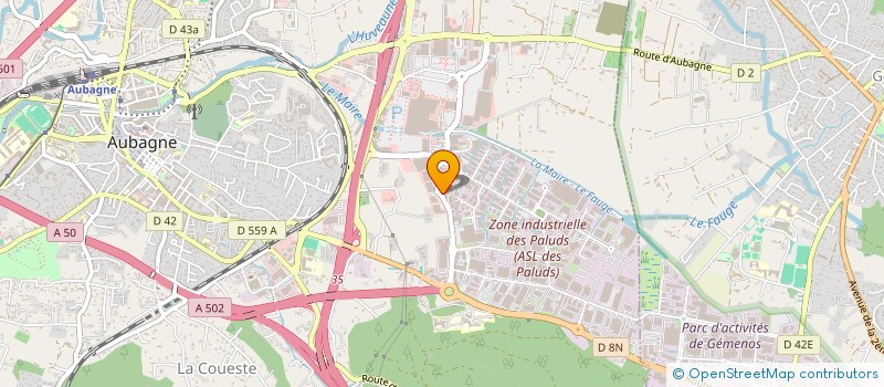 localisation de l'entreprise SAINT GILBERT à AUBAGNE