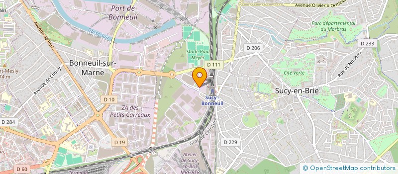 localisation de l'entreprise SAINT GOBAIN WEBER à SUCY-EN-BRIE