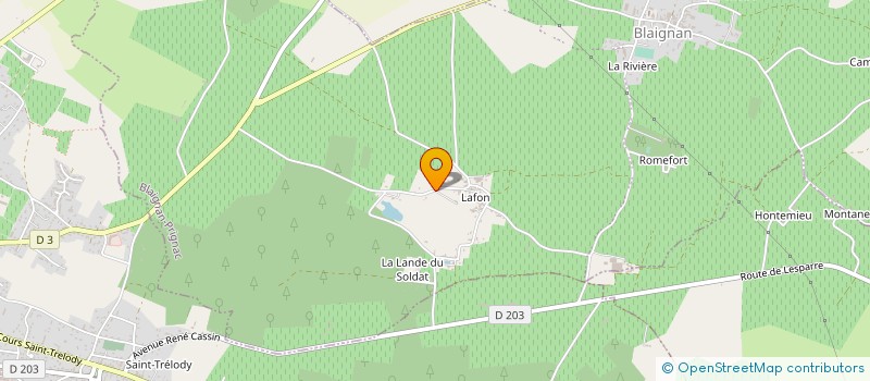 localisation de l'entreprise SAINT GREGOIRE - ESPRIT DE FAMILLE  BLAIGNAN-PRIGNAC