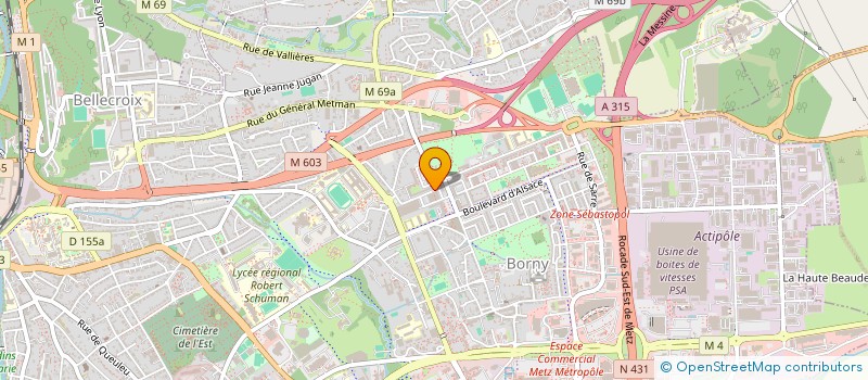 localisation de l'entreprise SAINT HENRY S.A.O.  METZ