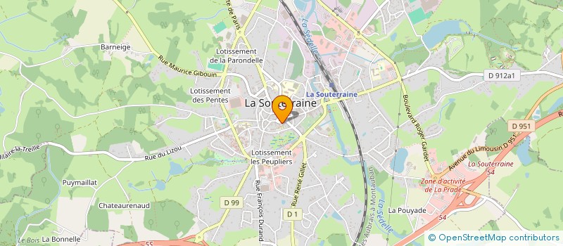 localisation de l'entreprise SAINT-JACQUES INVESTISSEMENT à LA SOUTERRAINE