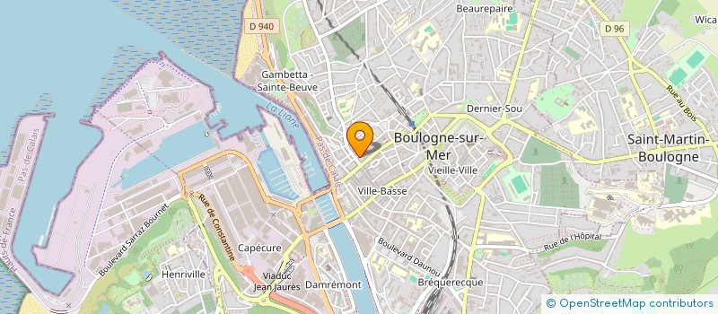 localisation de l'entreprise SAINT JEAN 1466  BOULOGNE-SUR-MER