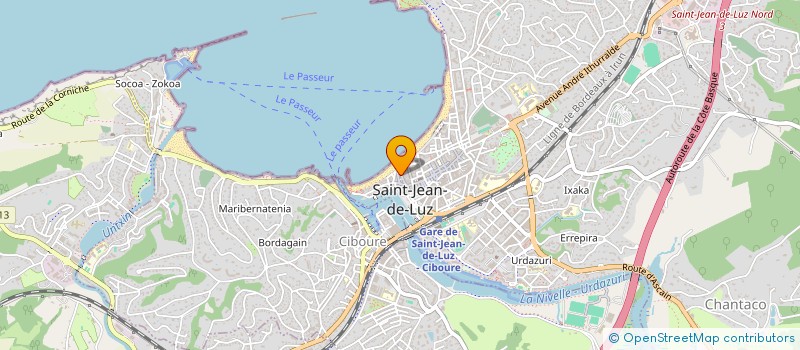 localisation de l'entreprise SAINT JEAN  SAINT-JEAN-DE-LUZ