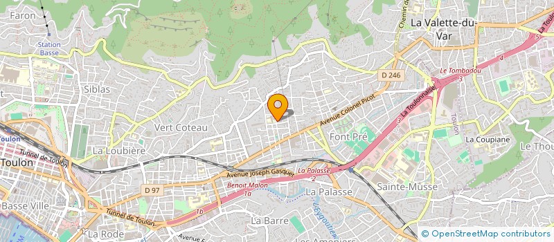 localisation de l'entreprise SAINT JEAN  TOULON