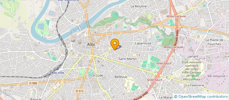 localisation de l'entreprise SAINT-JEAN à ALBI