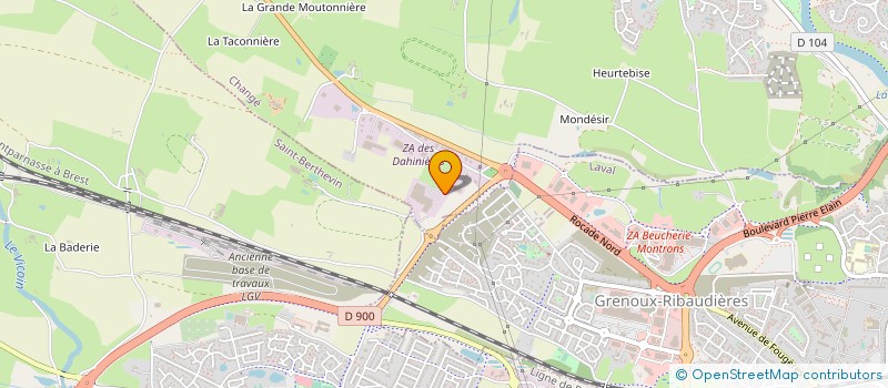 localisation de l'entreprise SAINT JEAN INDUSTRIES LAVAL à CHANGE