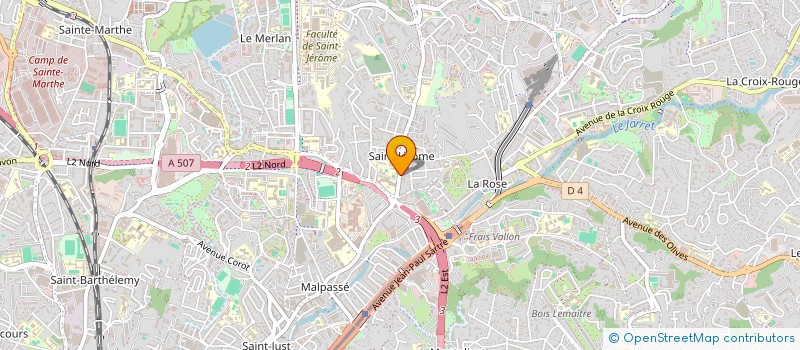 localisation de l'entreprise SAINT JEROME à MARSEILLE