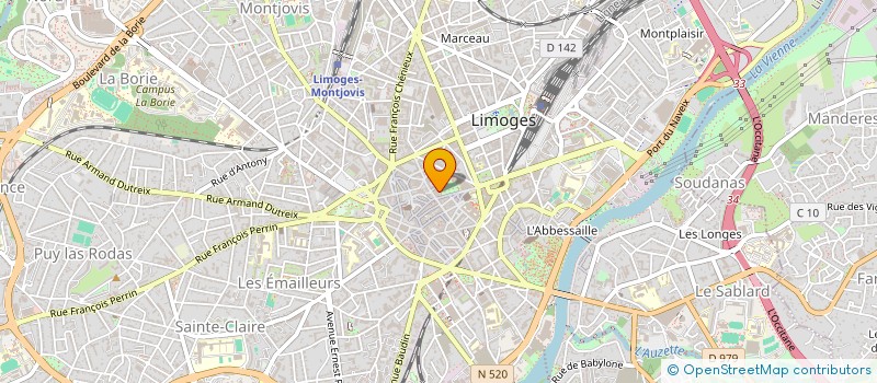 localisation de l'entreprise SAINT JUNIAUDE MODE ET TEXTILE à LIMOGES
