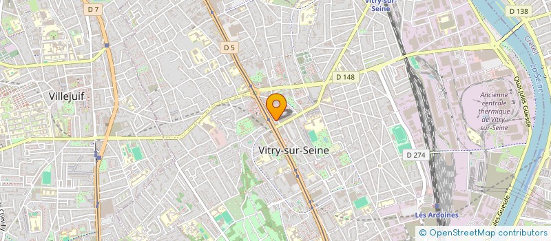 localisation de l'entreprise SAINT JUST à VITRY-SUR-SEINE
