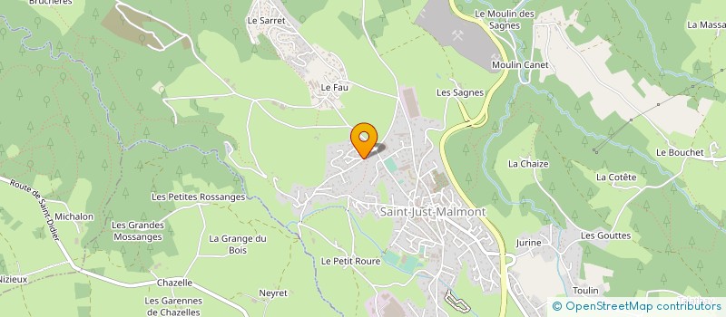 localisation de l'entreprise SAINT JUST AUTO SPORT  SAINT-JUST-MALMONT