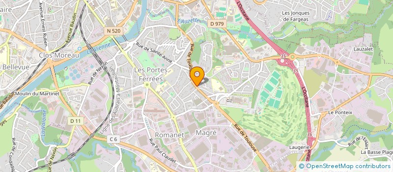 localisation de l'entreprise SAINT LAZARE 87 à LIMOGES