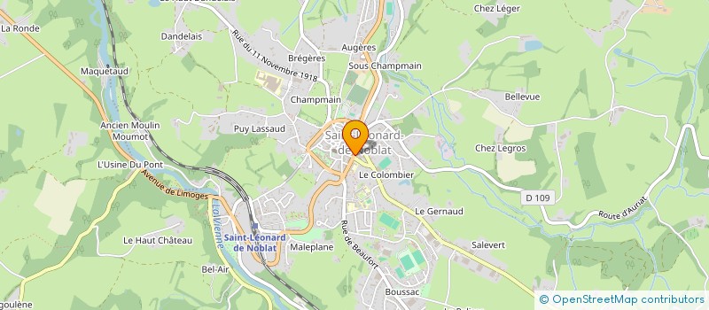 localisation de l'entreprise SAINT LEONARD IMMOBILIER à SAINT-LEONARD-DE-NOBLAT