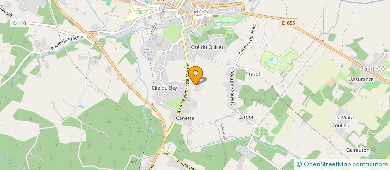 localisation de l'entreprise SAINT LOUIS  BAZAS