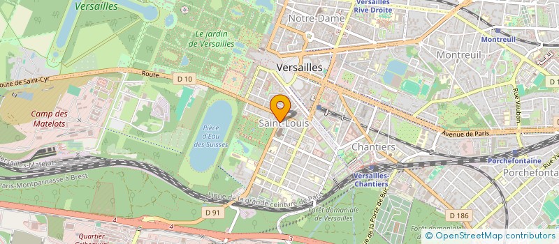 localisation de l'entreprise SAINT LOUIS FINANCES à VERSAILLES