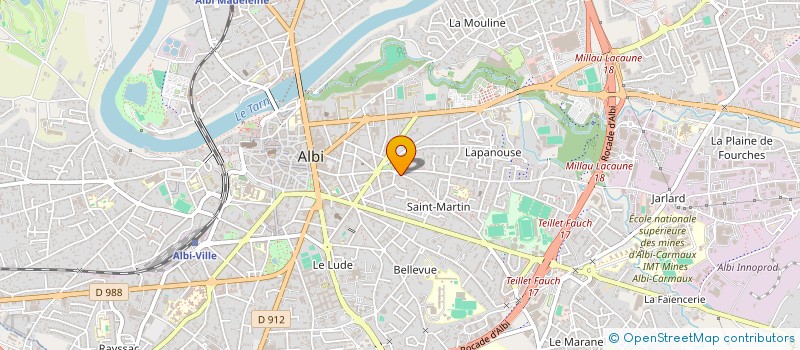 localisation de l'entreprise SAINT MARTIN à ALBI