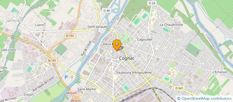 localisation de l'entreprise SAINT MARTIN - ACCUEIL à COGNAC