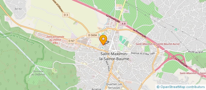 localisation de l'entreprise SAINT MAXIMIN VOYAGES à ST MAXIMIN LA STE BAUME
