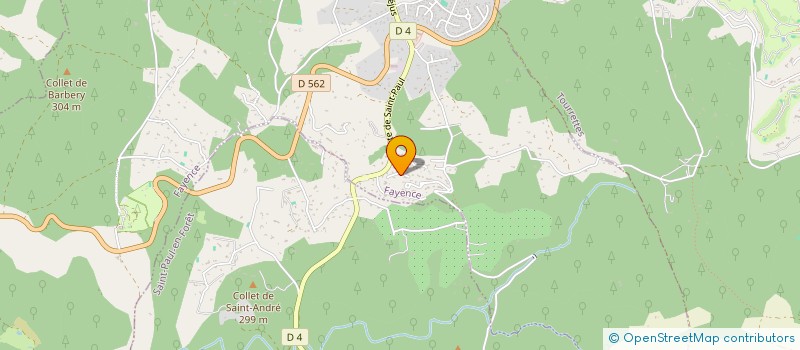 localisation de l'entreprise SAINT PAUL à FAYENCE