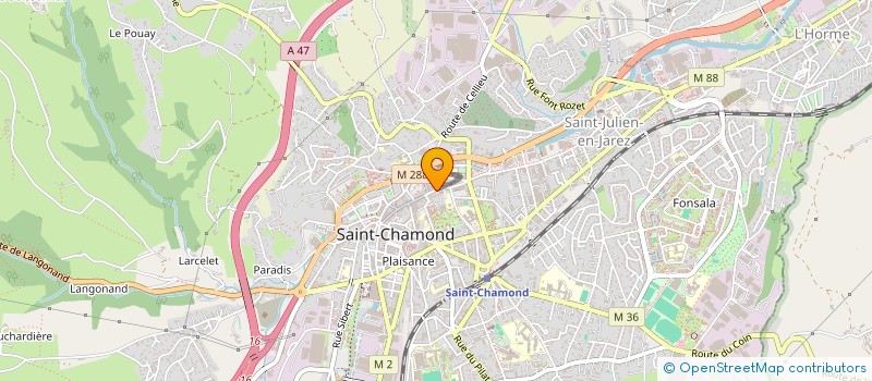 localisation de l'entreprise SAINT PIERRE ASSURANCES  SAINT-CHAMOND