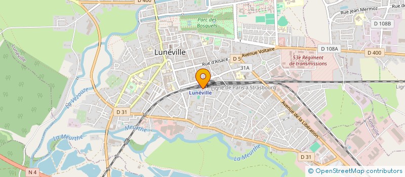 localisation de l'entreprise SAINT PIERRE FOURIER à LUNEVILLE