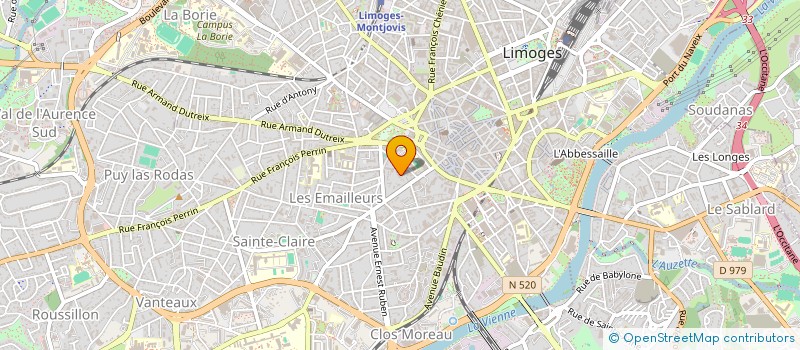 localisation de l'entreprise SAINT PIERRE & SAINT LOUIS à LIMOGES