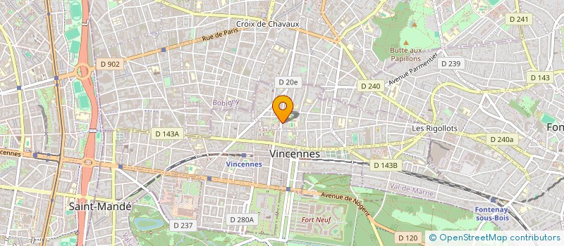 localisation de l'entreprise SAINT-SABAS à VINCENNES