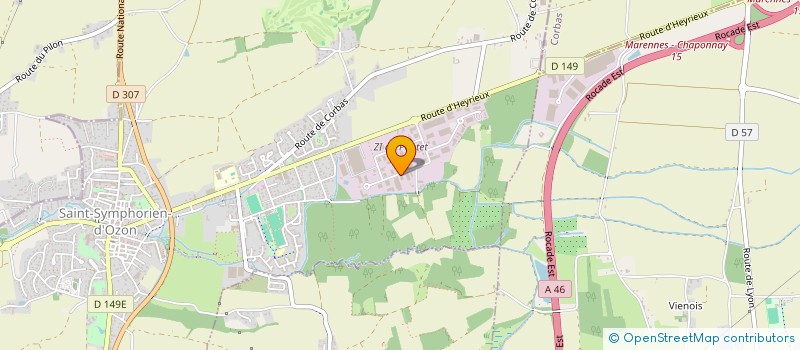 localisation de l'entreprise SAINT SYMPHORIEN  SAINT-SYMPHORIEN-D'OZON