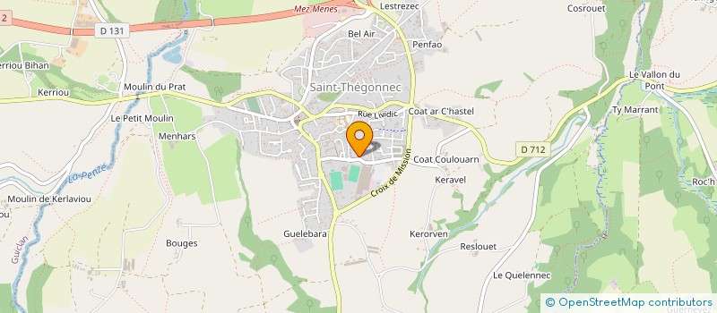 localisation de l'entreprise SAINT THE JUDO CLUB  SAINT-THEGONNEC LOC-EGUINER