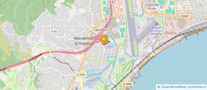 localisation de l'entreprise SAINT TROPEZ PARFUMS à MANDELIEU-LA-NAPOULE