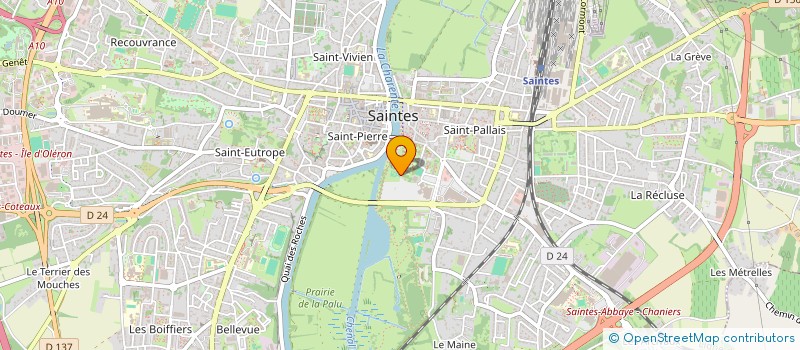 localisation de l'entreprise SAINTAISE PREVENTION SECURITE ROUTIERE à SAINTES