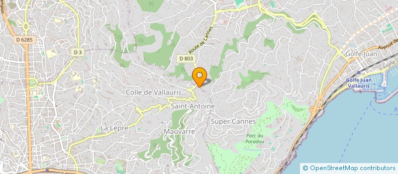 localisation de l'entreprise SAINTANTOINE à VALLAURIS