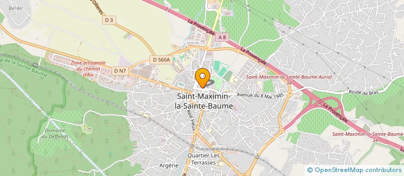 localisation de l'entreprise SAINTE BAUME VOYAGES à ST MAXIMIN LA STE BAUME
