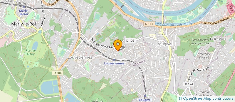 localisation de l'entreprise SAINTE CLAIRE SERVICES REUNION  LOUVECIENNES