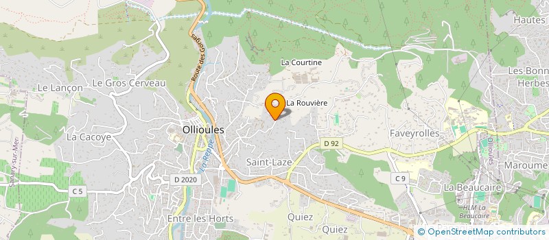 localisation de l'entreprise SAINTE COLOMBE  OLLIOULES