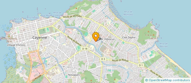 localisation de l'entreprise SAINTE DOMINIQUE à CAYENNE