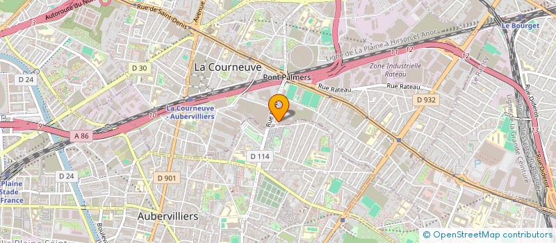 localisation de l'entreprise SAINTE FOIX à LA COURNEUVE