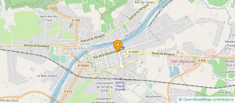 localisation de l'entreprise SAINTE FOY COIFFURE  SAINTE-FOY-LA-GRANDE