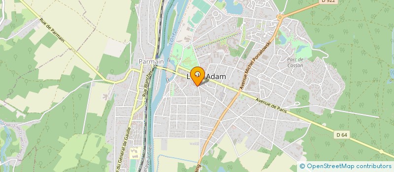 localisation de l'entreprise SAINTE GENEVIEVE à L'ISLE-ADAM