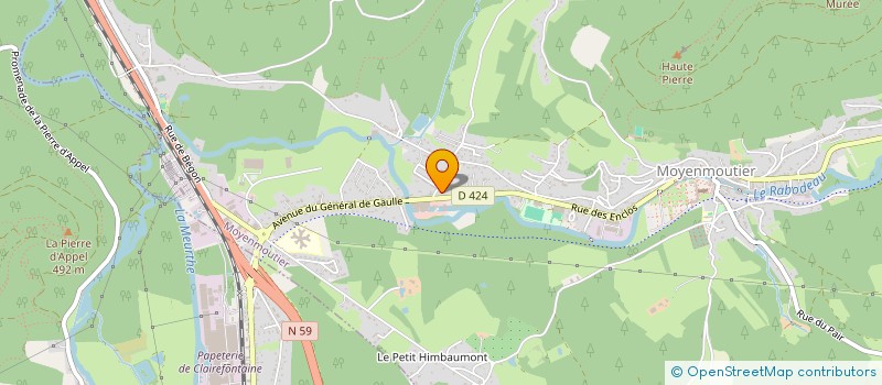 localisation de l'entreprise SAINTE ROSE  MOYENMOUTIER