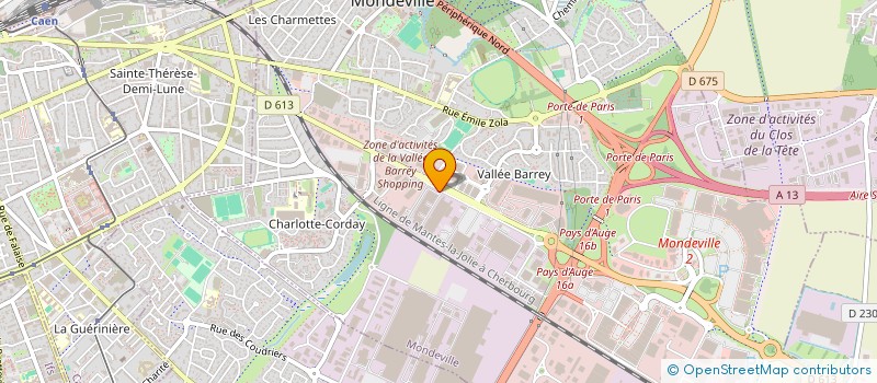 localisation de l'entreprise SAINTE THERESE  MONDEVILLE