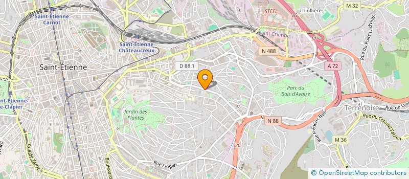 localisation de l'entreprise SAINTEDIS à SAINT-ETIENNE
