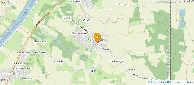 localisation de l'entreprise SAINTELLIER - LASSEUR  PEYZIEUX-SUR-SAONE