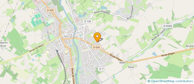 localisation de l'entreprise SAINTES CVINBO  NERAC