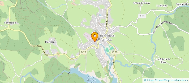 localisation de l'entreprise SAINTEVET  SAINT-GENEST-MALIFAUX