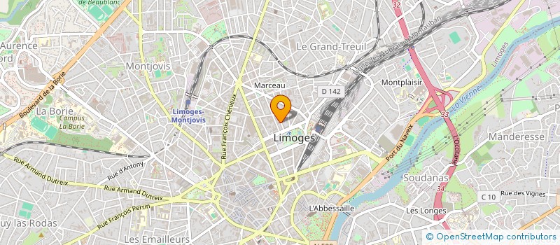 localisation de l'entreprise SAINTEX à LIMOGES