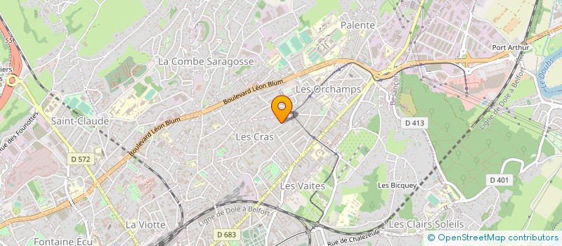 localisation de l'entreprise SAINTHILLIER INVESTISSEMENT à BESANCON