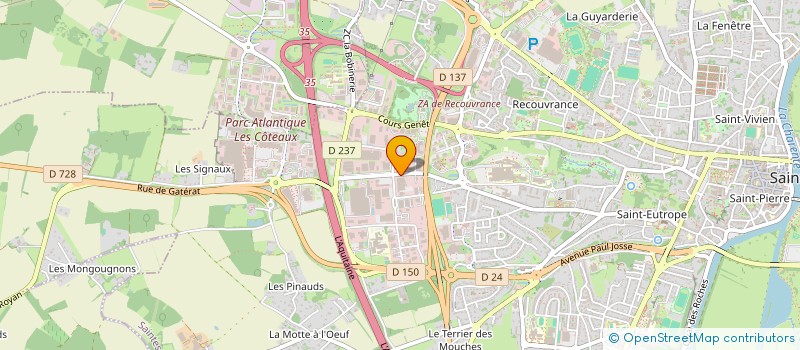 localisation de l'entreprise SAINTONGE AUTOMOBILES DISTRIBUTION  SAINTES