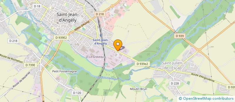 localisation de l'entreprise SAINTONGE BIO DISTRIBUTION  SAINT-JEAN-D'ANGELY